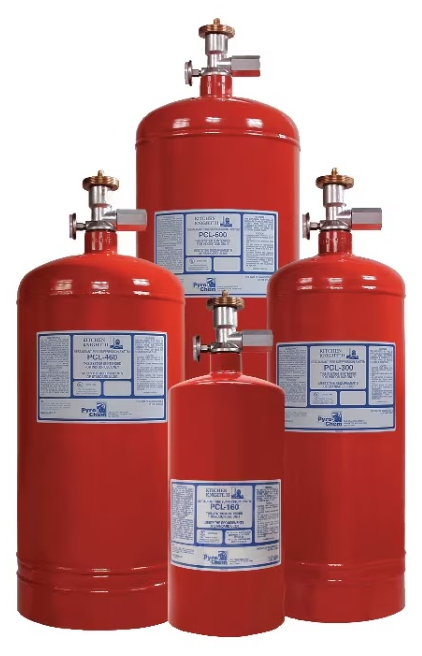 Components of a Kitchen Fire Suppression System​: Wet Chemical Cylinder